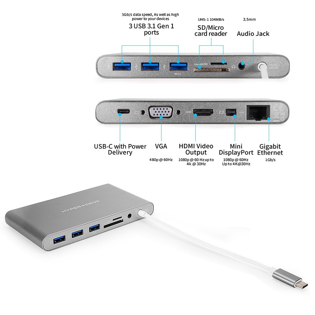 cong-chuyen-hyperdrive-ultinmate-11-in-1-usb-c-hub-gn30-03 Cổng Chuyển Hyperdrive Ultimate USB-C Hub Cho MacBook, PC & Devices - GN30B