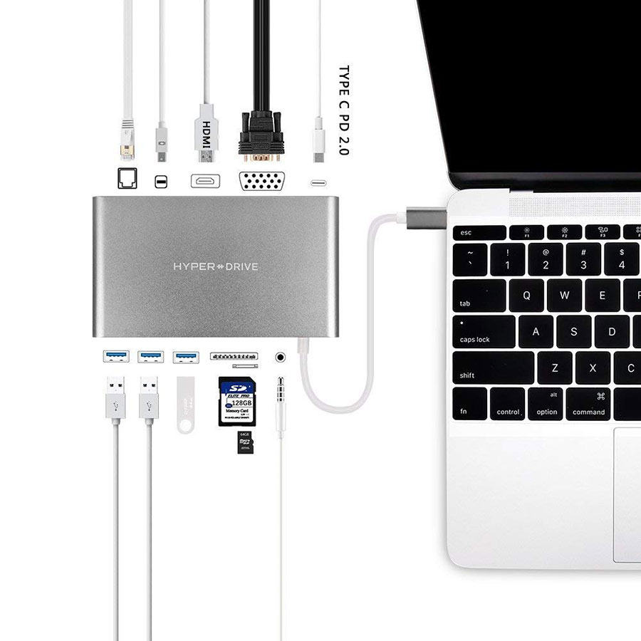 cong-chuyen-hyperdrive-ultinmate-11-in-1-usb-c-hub-gn30-05 Cổng Chuyển Hyperdrive Ultimate USB-C Hub Cho MacBook, PC & Devices - GN30B