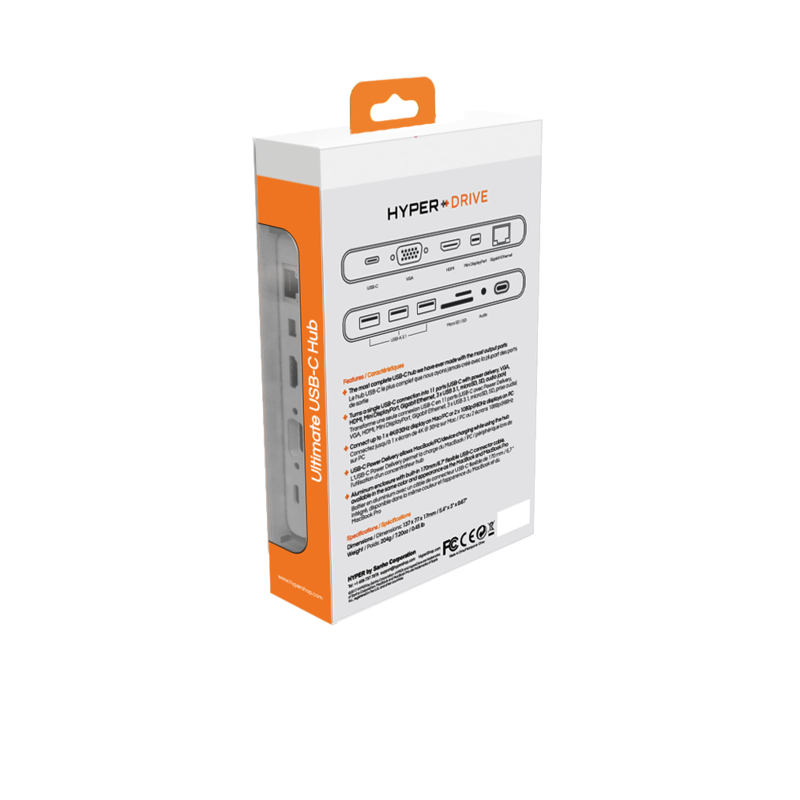 macbook-air-m3-13-inch:hyperdrive-ultimate-usb-c-hub-for-macbook-pc-usb-c-devices-02 Cổng Chuyển Hyperdrive Ultimate USB-C Hub Cho MacBook, PC & Devices - GN30B