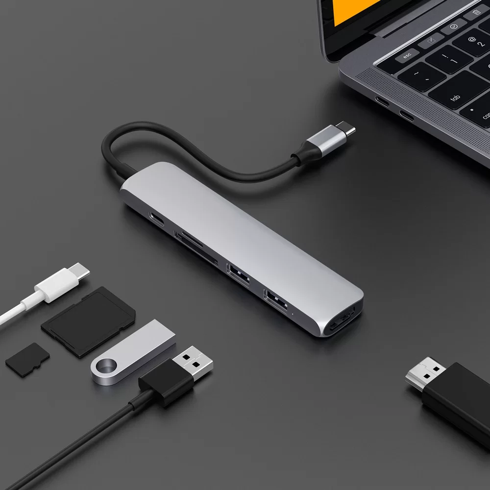 Cổng Chuyển Đổi USB-C HyperDrive Bar 6-IN-1 - HD22E