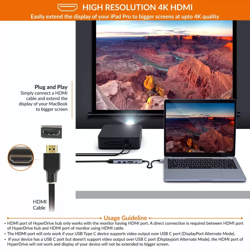 hd22e-silver-hyperdrive-original-imafsy5txhhstfhx Hub USB-C HyperDrive Bar 6-IN-1 - HD22E