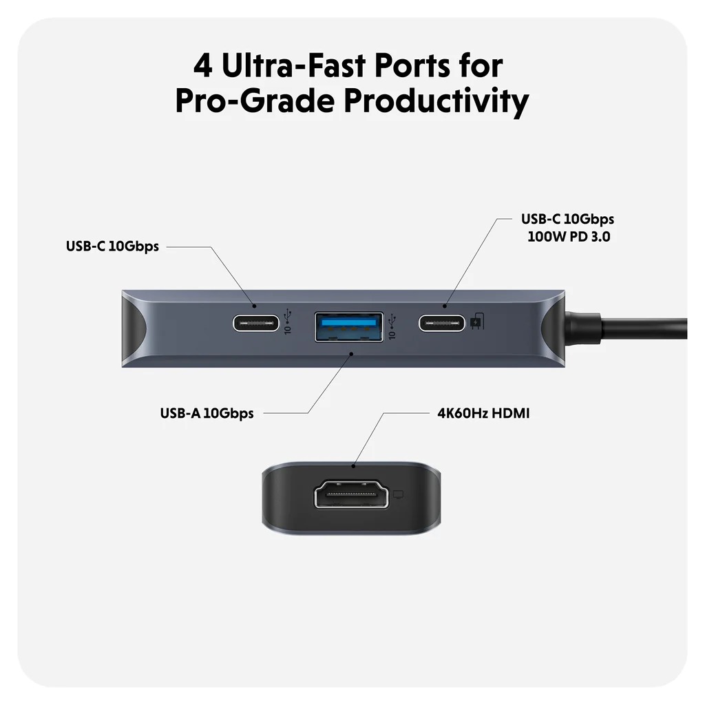 hub-hyperdrive-next-4-port-usb-c-hub-ngockhoamedia-com-02 Cổng Chuyển HyperDrive Next 4 Port USB-C Hub Cho Laptop/Macbook Type-C - HD4001GL