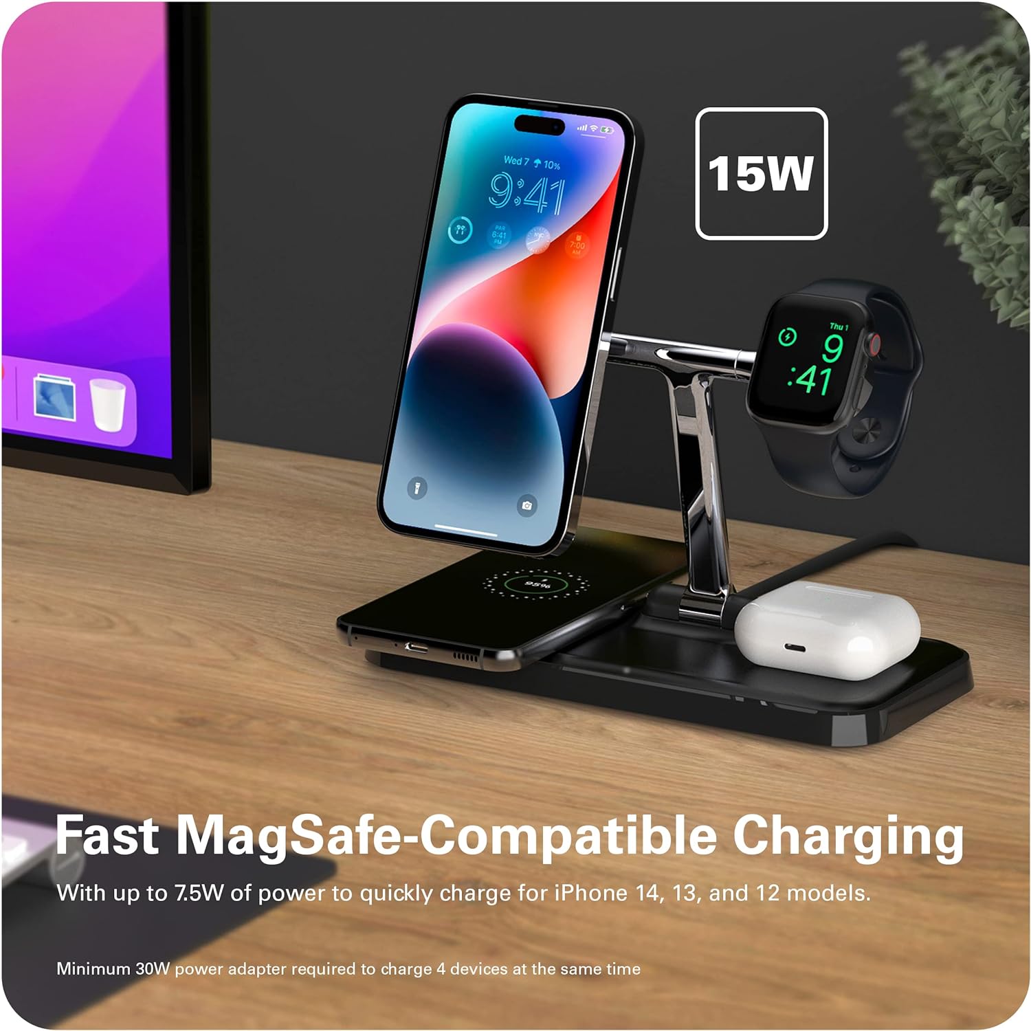 Bộ sạc không dây 4 trong 1 HyperJuice Wireless - HJ-499QM