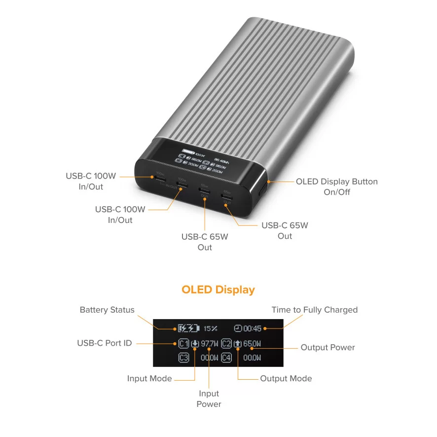 pin-sac-du-phong-hyperjuice-battery-pack-4usb-c-27000-mah-245w-dau-tien-tren-the-gioi-hj245b-6 Pin Sạc Dự Phòng HyperJuice 27000mAh Battery 245W, 4 USB-C - HJ245B