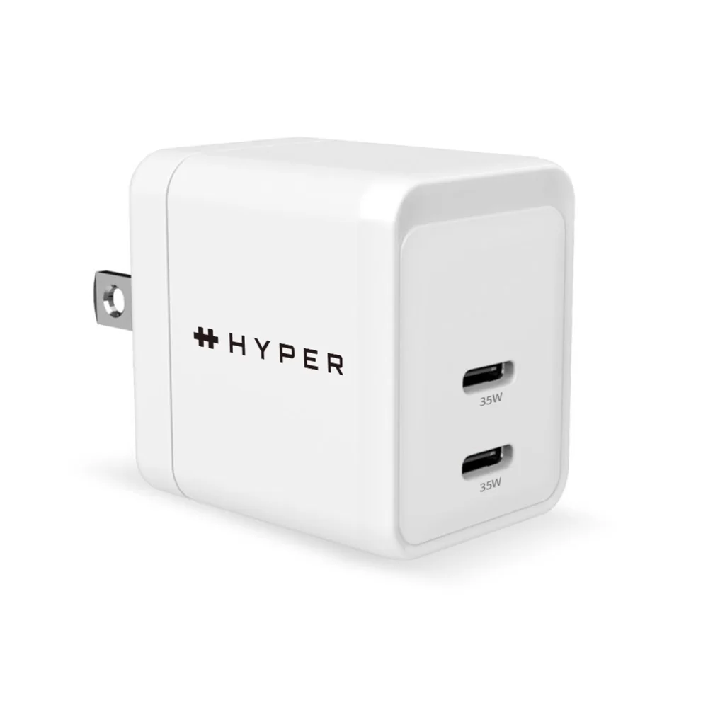 Sạc Nhanh HyperJuice GAN II Cho iPhone 14, Dual USB-C PD 35W / PPS 33W - HJG35NA