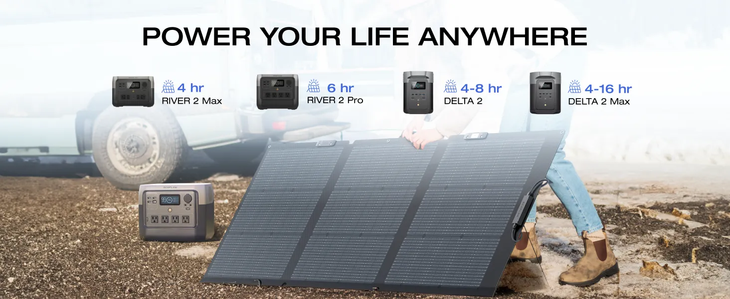 Tấm pin năng lượng mặt trời EcoFlow NextGen 160W | HyperShop.Com.Vn Phân Phối Chính Hãng